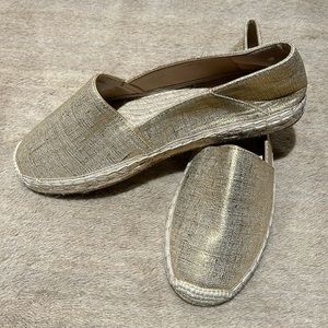 Gold espadrilles